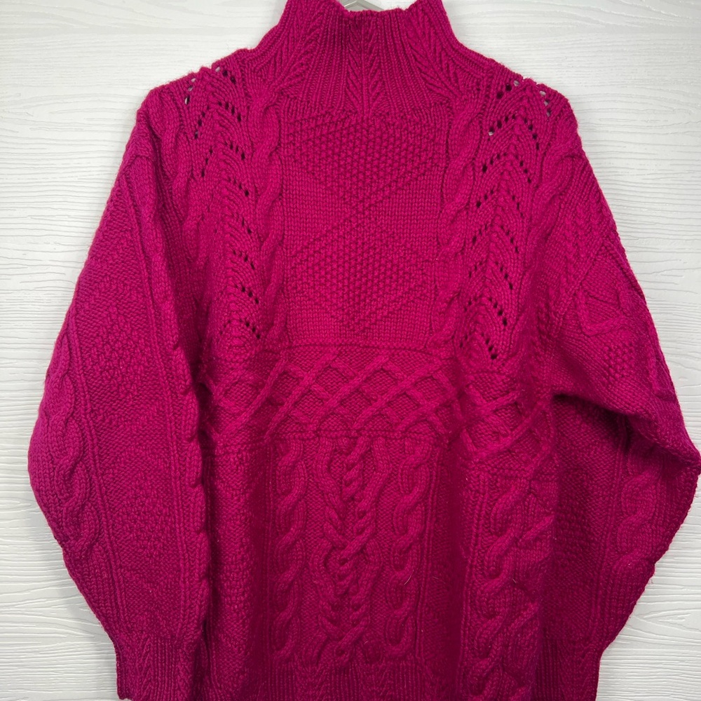 Cozy Knit Sweater in Vibrant Pink